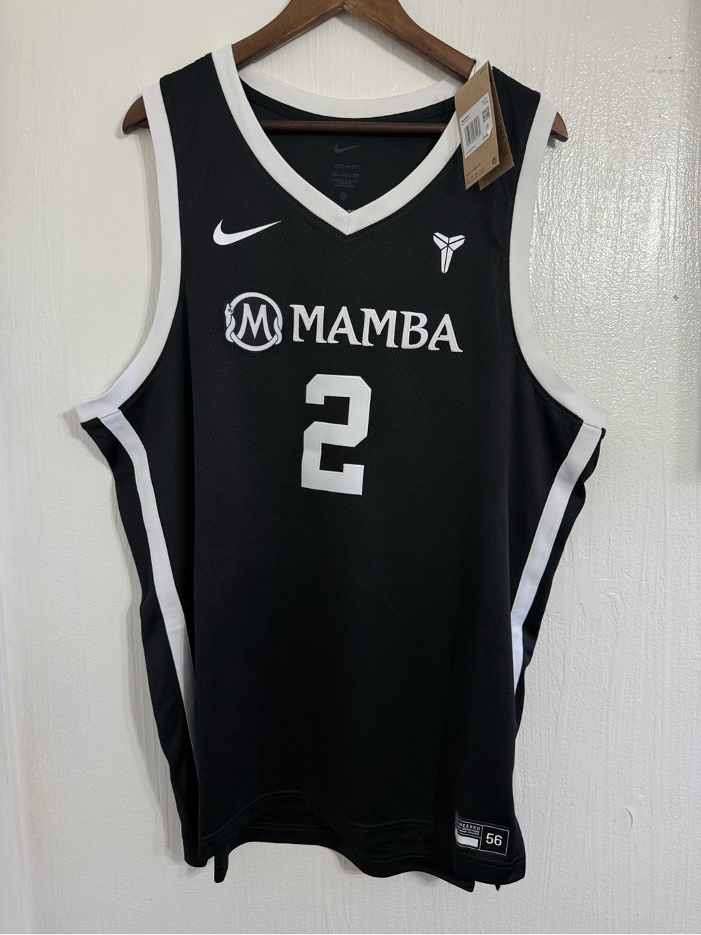 Nike Gigi Bryant ‘Mambacita’ Basketball Jersey - Black Size 2XL HF7754-010 NWT